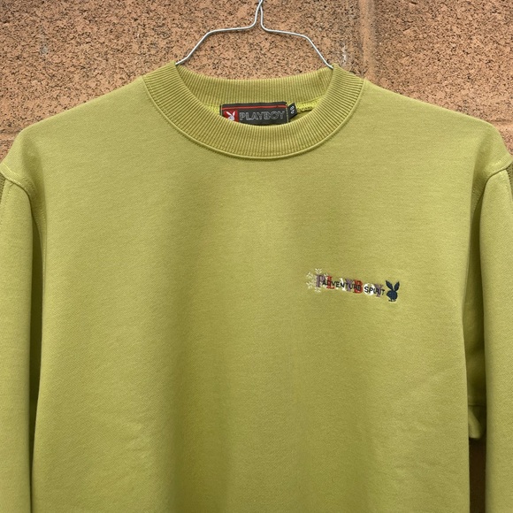 PLAYBOY Sweaters - Vintage Chartreuse Womens Playboy Sweatshirt, perfect condition
